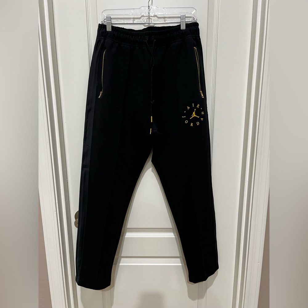 Jordan Black Joggers with Gold Accents, Medium